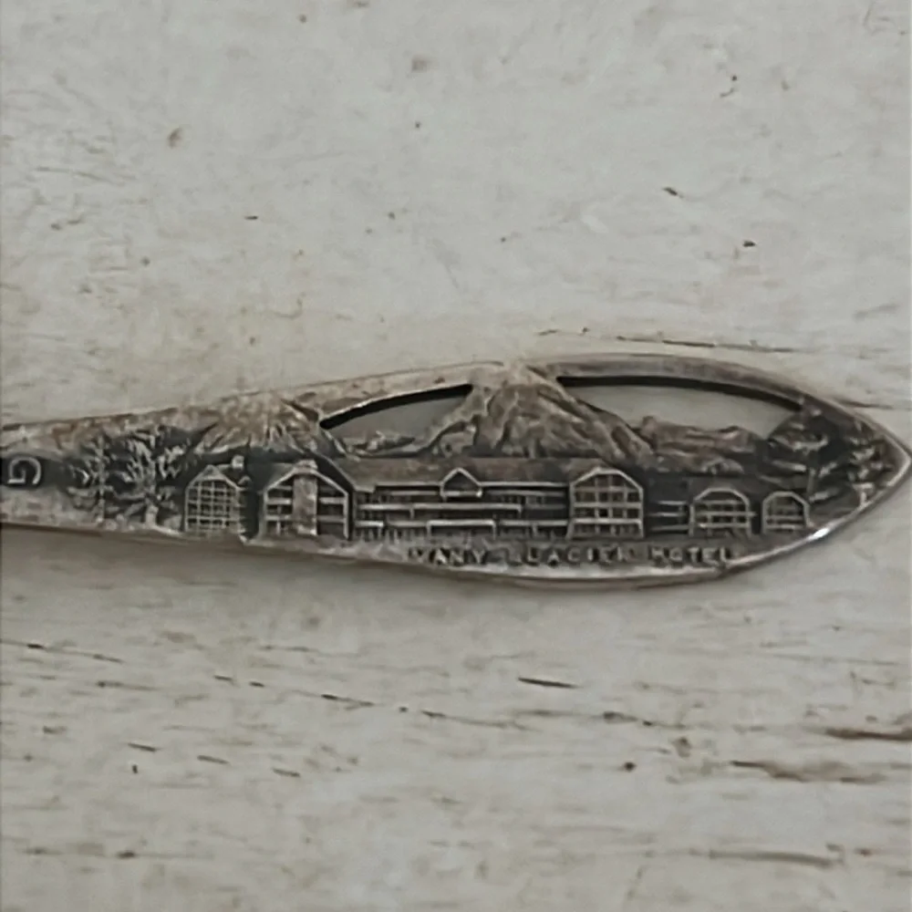 Antique Glacier National Park Many Hotel sterling Silver Spoon